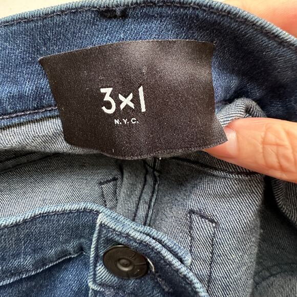 3x1 Eleta 1507 Authentic Straight Leg Raw Hem High Waist Jeans 29 - Picture 10 of 15